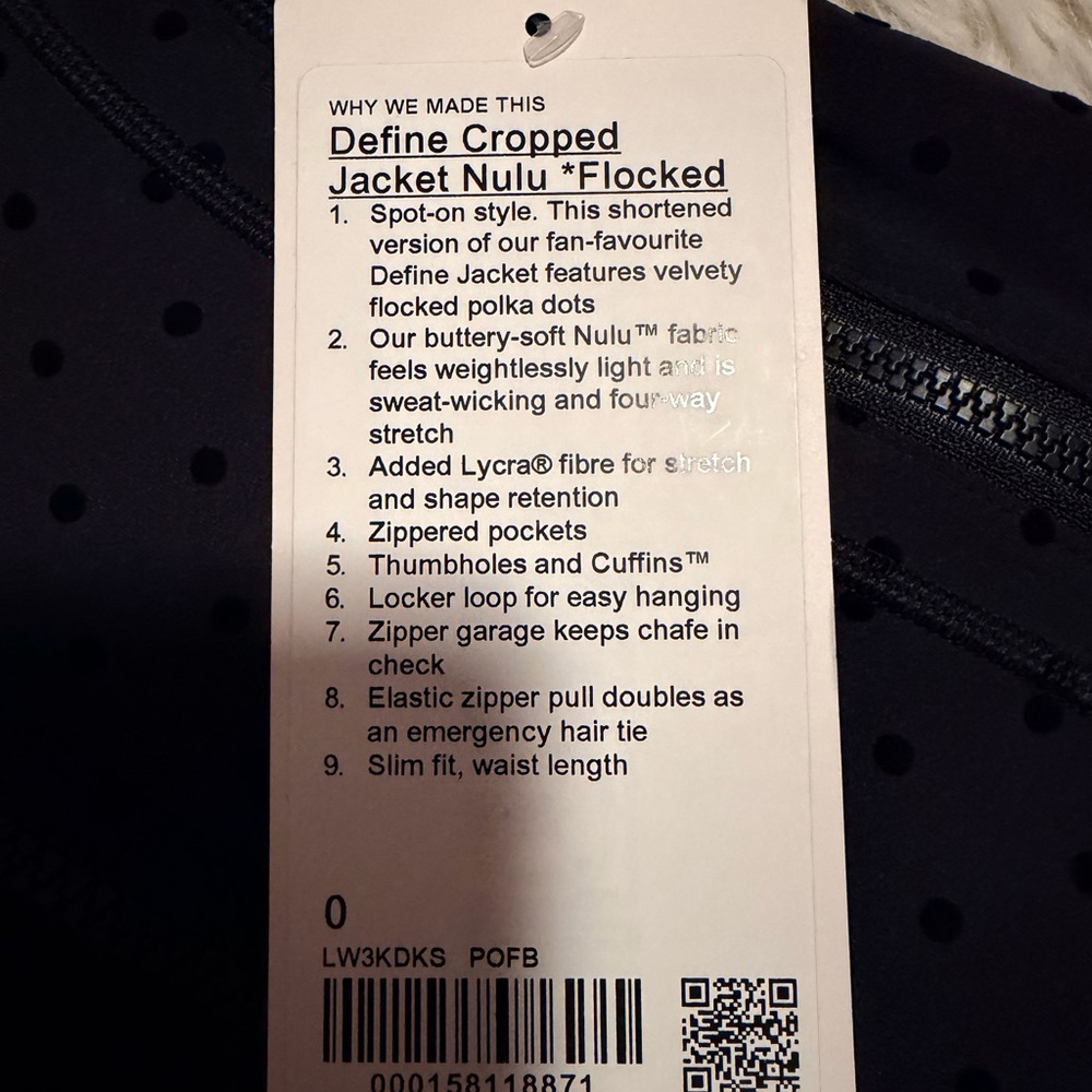 LULULEMON Flocked Define Cropped Jacket with Polka Dots - Picture 7 of 10